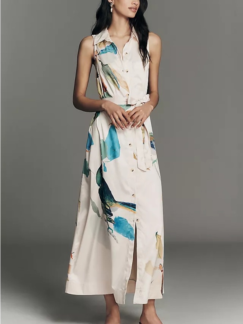 Maeve Mona Maxi Shirtdress by Raven Roxanne